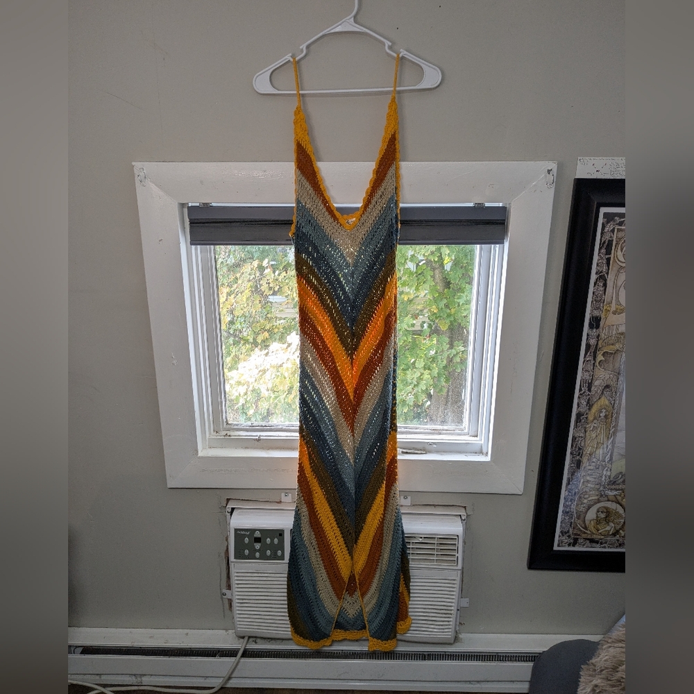 Free People Multicolor Chevron Knit Dress